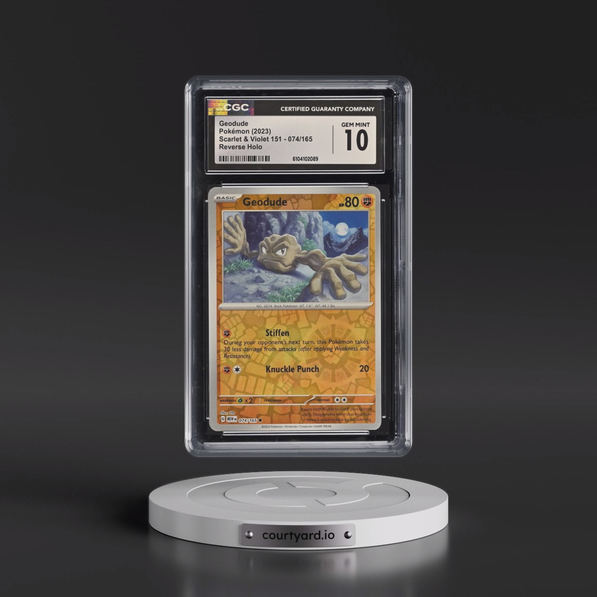 2023 Scarlet & Violet 151 - MEW EN #074/165 Geodude - Reverse Holo (CGC 10 GEM MINT)