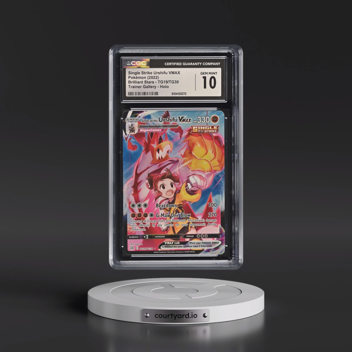 2022 Brilliant Stars #TG19/TG30 Single Strike Urshifu VMAX - Trainer Gallery Holo (CGC 10 GEM MINT)