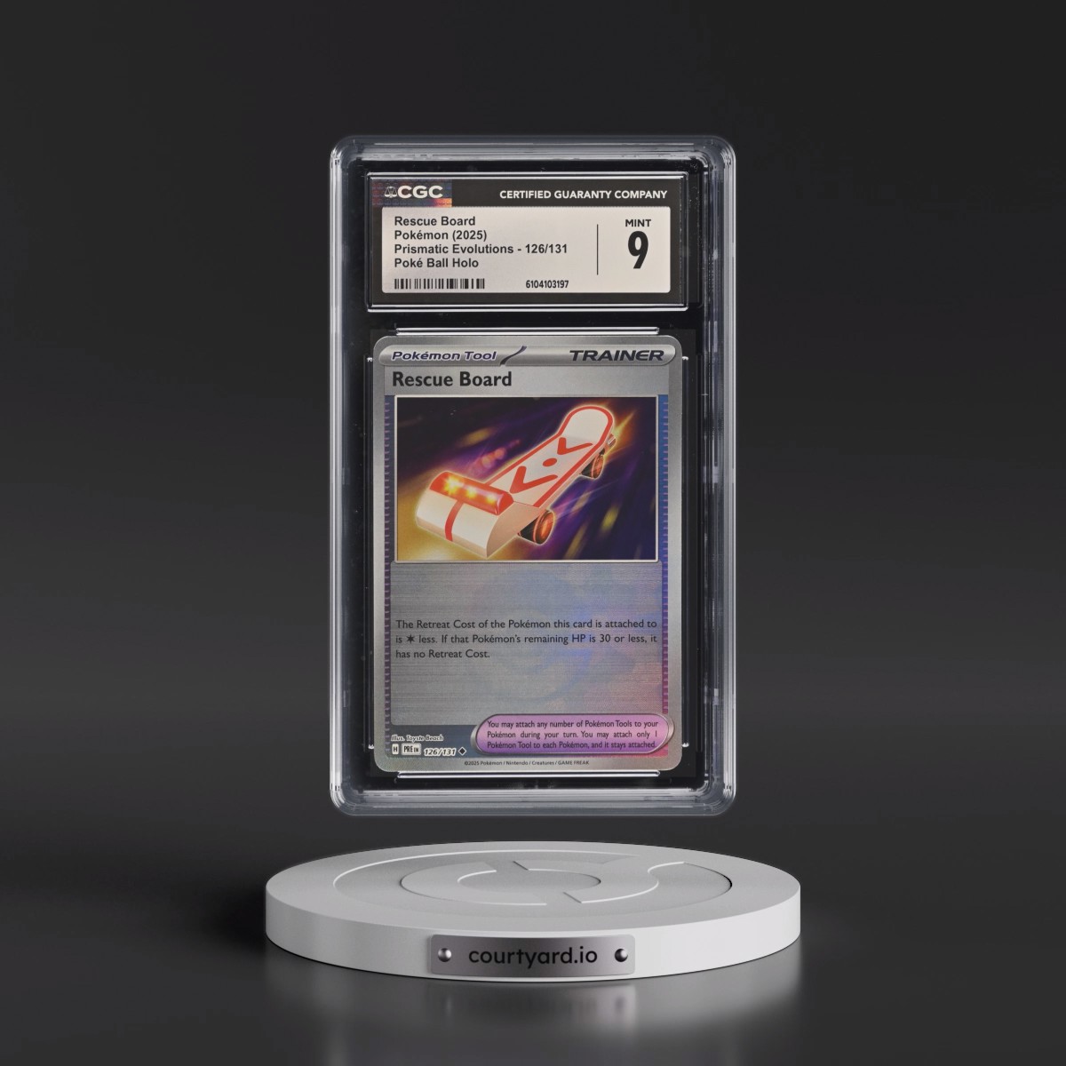 2024 Prismatic Evolutions - PRE EN #126/131 Rescue Board - Poké Ball Holo (CGC 9 MINT)