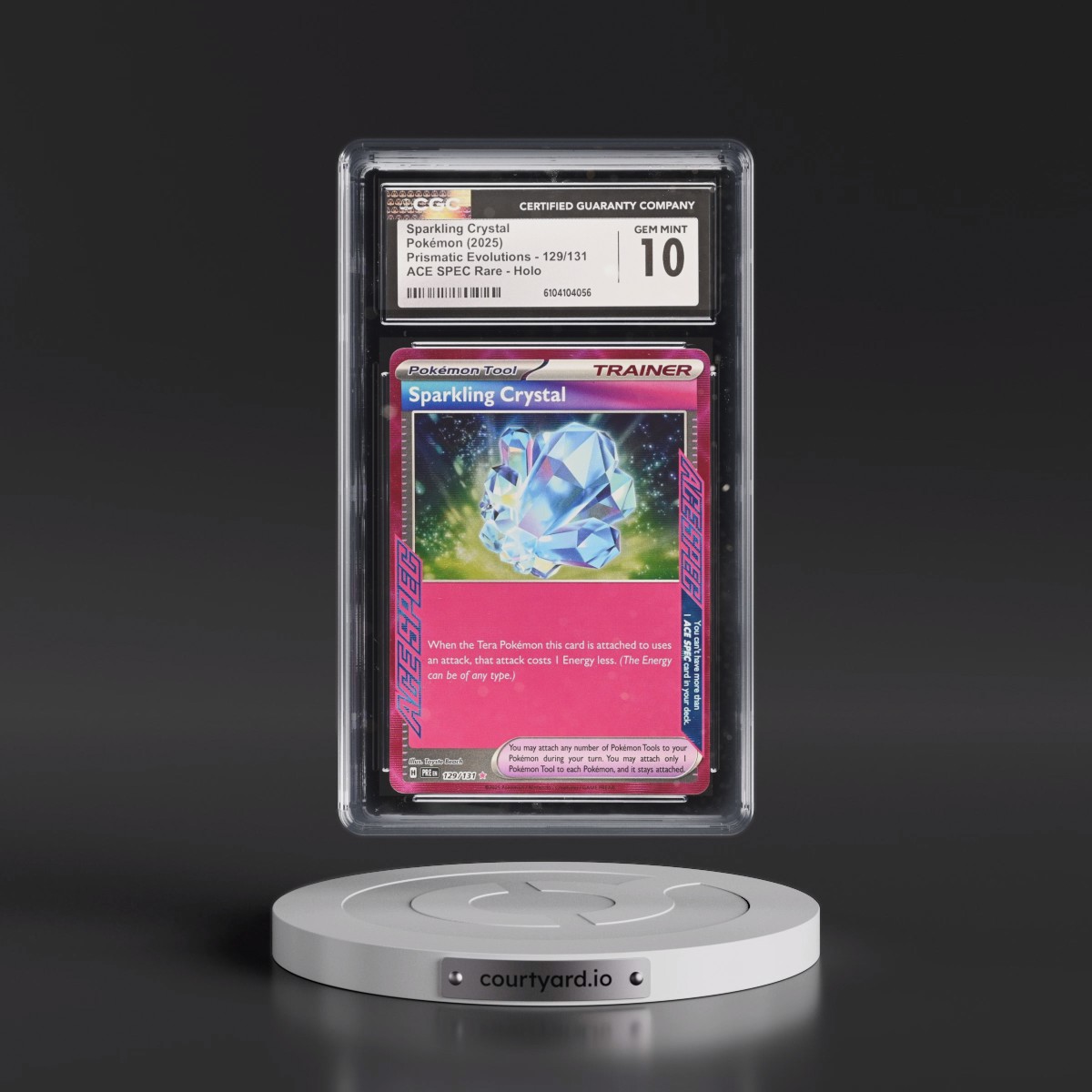 2025 Prismatic Evolutions - PRE EN #129/131 Sparkling Crystal - ACE SPEC Rare Holo (CGC 10 GEM MINT)