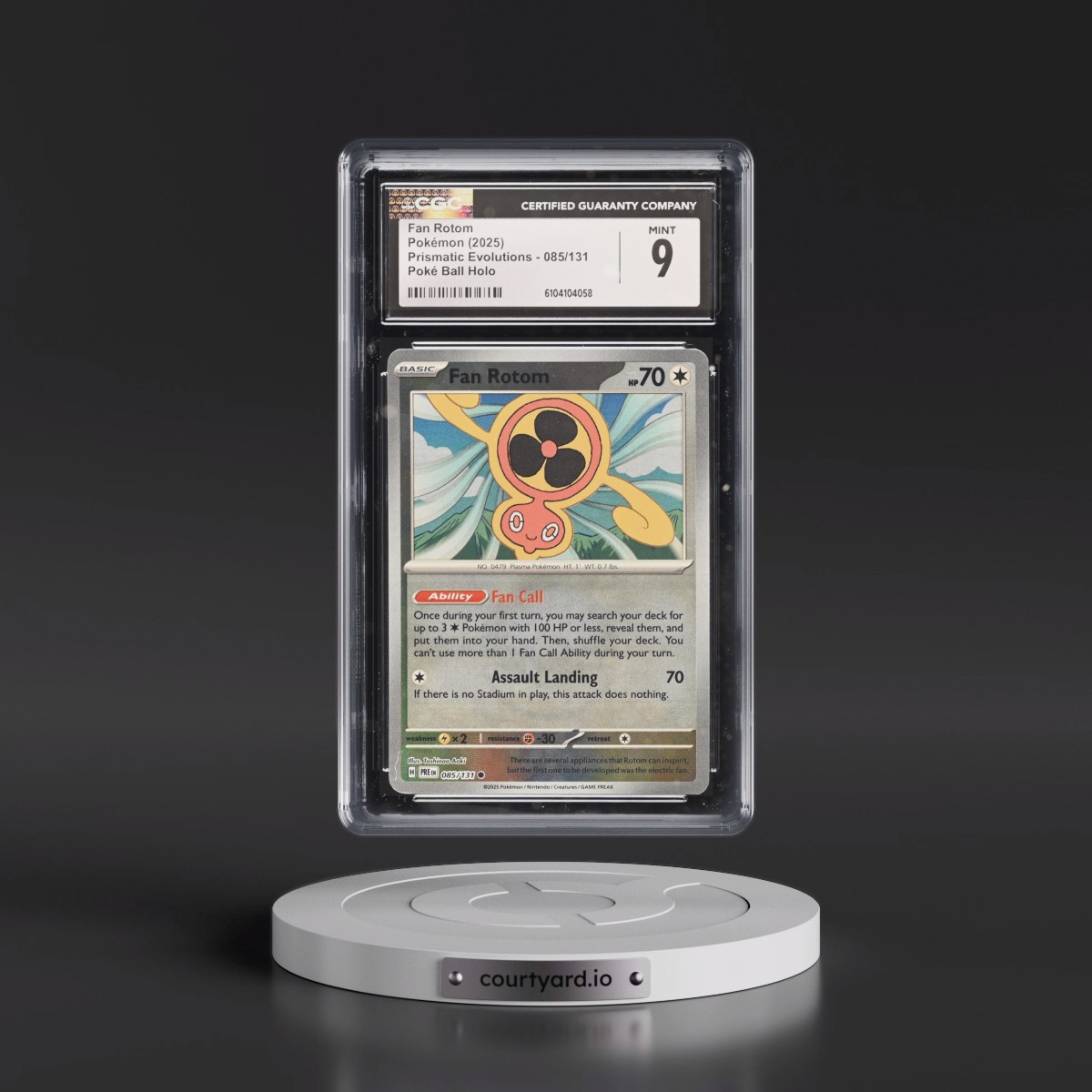 2024 Prismatic Evolutions - PRE EN #085/131 Fan Rotom - Poké Ball Holo (CGC 9 MINT)