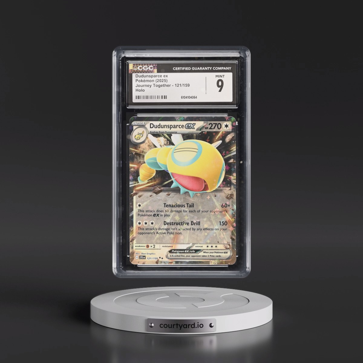 2025 Journey Together - JTG EN #121/159 Dudunsparce ex - Holo (CGC 9 MINT)