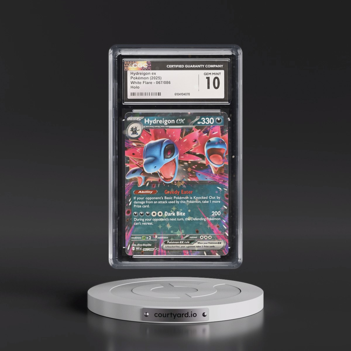 2025 White Flare - WHT EN #067/086 Hydreigon ex - Holo (CGC 10 GEM MINT)