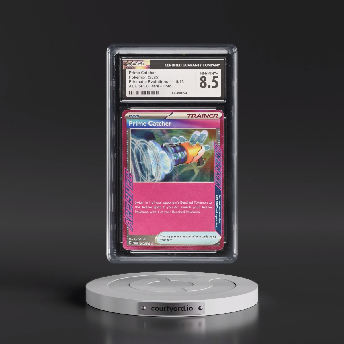 2024 Prismatic Evolutions - PRE EN #119/131 Prime Catcher - ACE SPEC Rare Holo (CGC 8.5 NM-MT+)