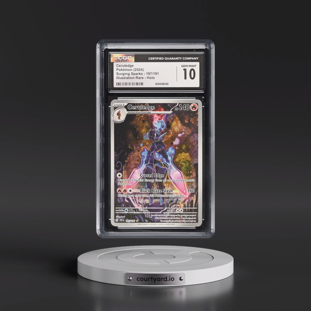 2024 Surging Sparks - SSP EN #197/191 Ceruledge - Illustration Rare Holo (CGC 10 GEM MINT)