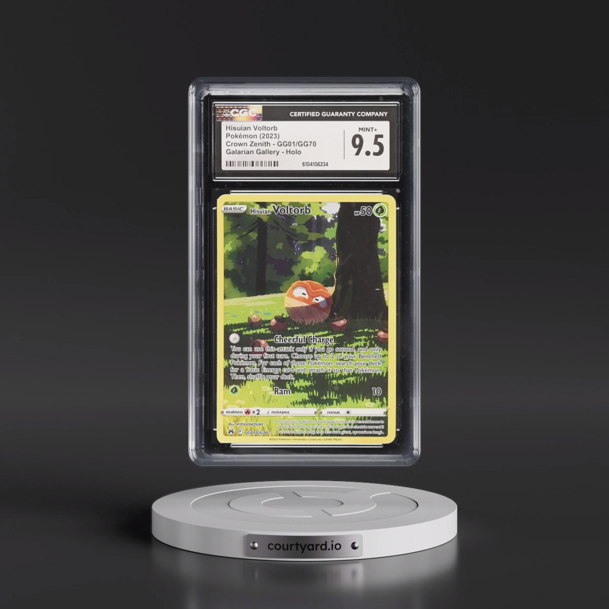 2023 Crown Zenith #GG01/GG70 Hisuian Voltorb - Galarian Gallery Holo (CGC 9.5 MINT+)