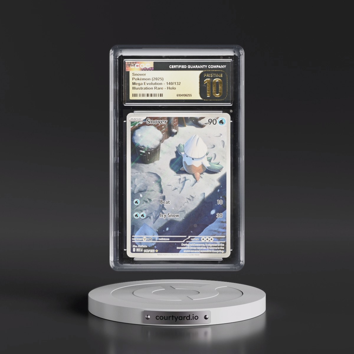 2025 Pokémon Meg EN-Mega Evolution #140 Snover - Illustration Rare (CGC 10 PRISTINE)
