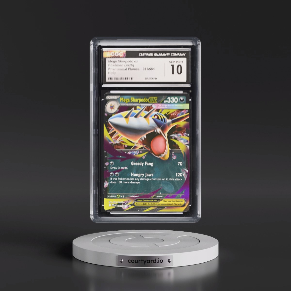 2025 Phantasmal Flames - PFL EN #061/094 Mega Sharpedo ex - Holo (CGC 10 GEM MINT)