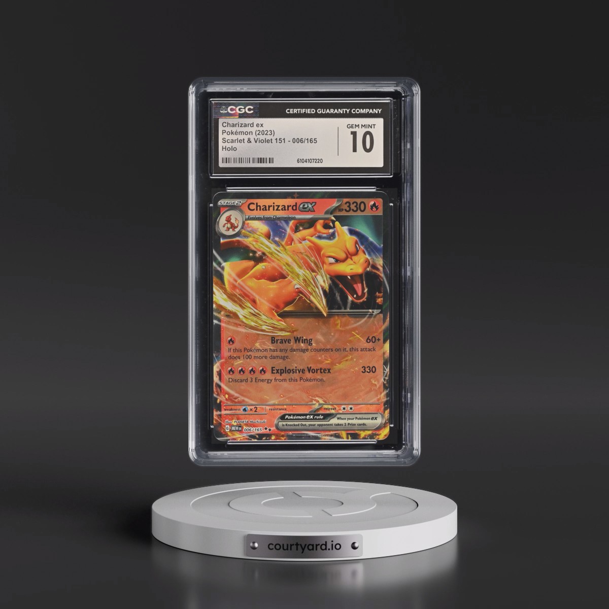 2023 Scarlet & Violet 151 - MEW EN #006/165 Charizard ex - Holo (CGC 10 GEM MINT)