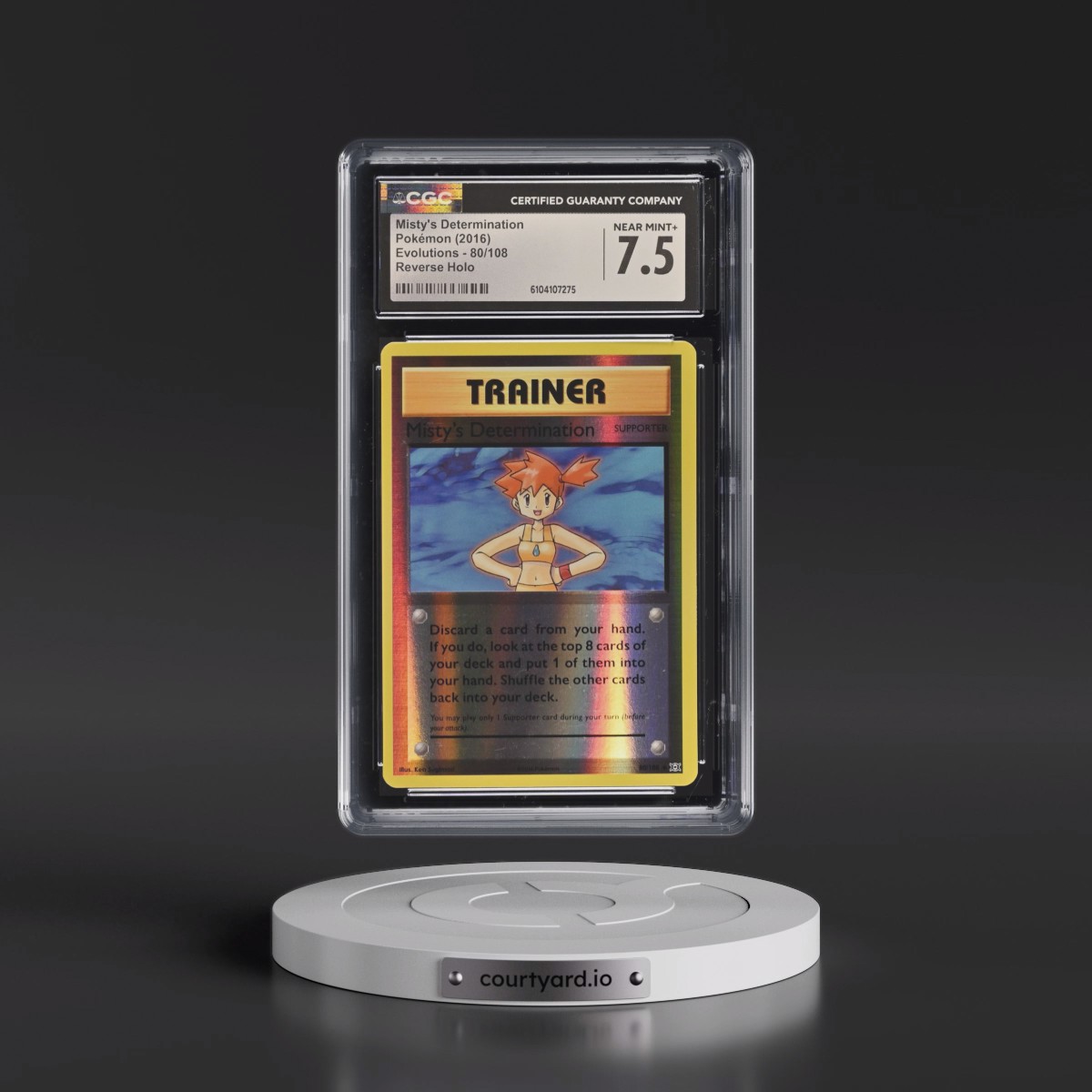 2016 Evolutions #80/108 Misty's Determination - Reverse Holo (CGC 7.5 NM+)