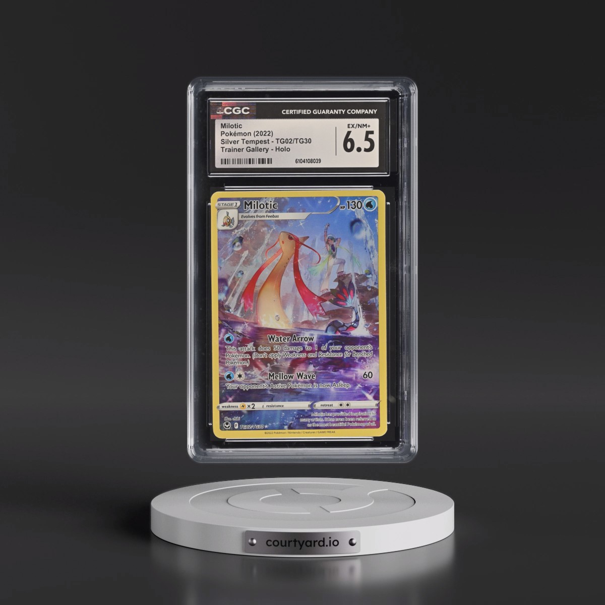 2022 Silver Tempest #TG02/TG30 Milotic - Trainer Gallery Holo (CGC 6.5 EX-NM+)