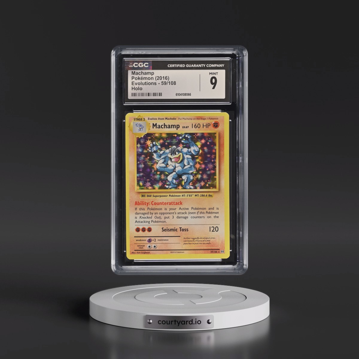 2016 Evolutions #59/108 Machamp - Holo (CGC 9 MINT)