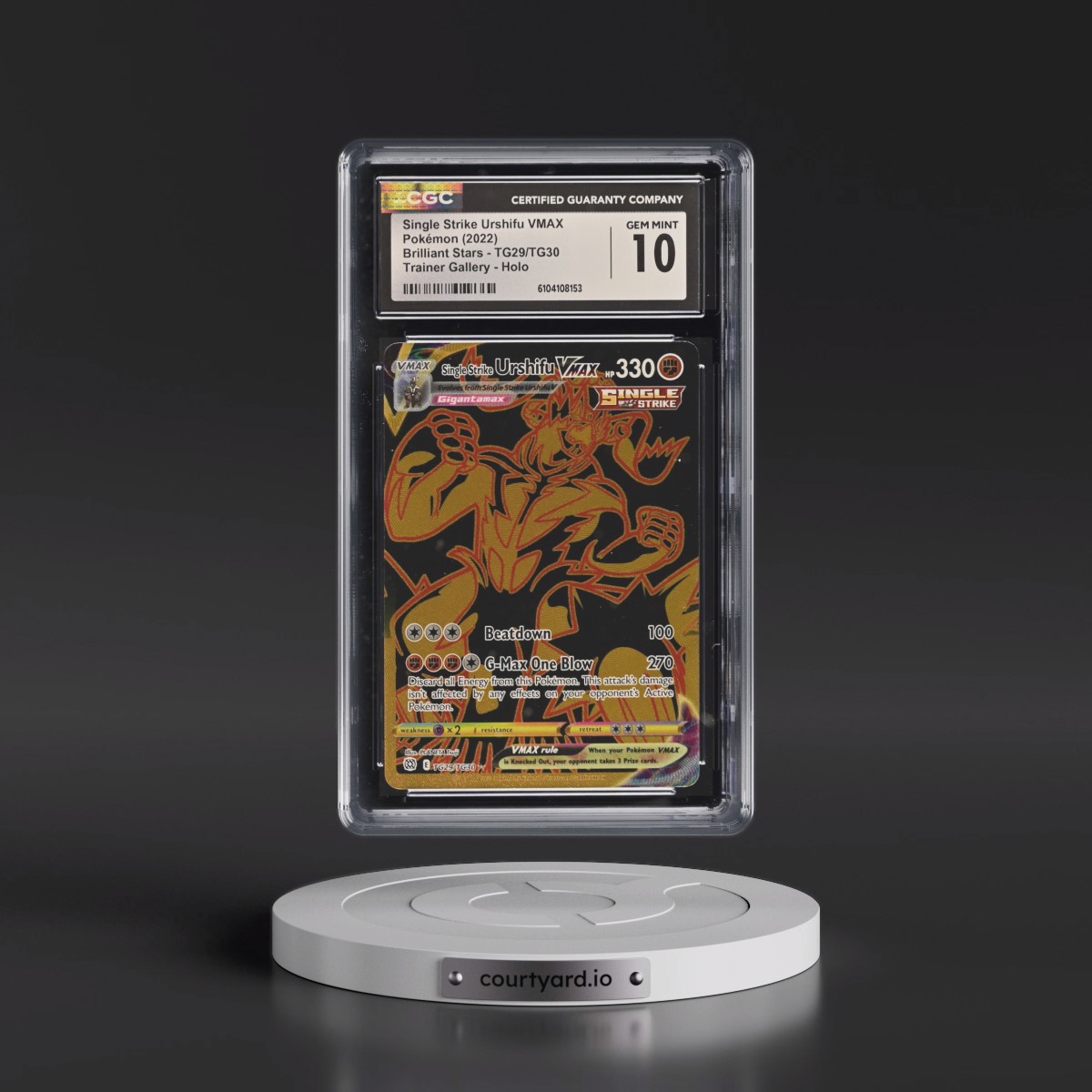 2022 Brilliant Stars #TG29/TG30 Single Strike Urshifu VMAX - Trainer Gallery Holo (CGC 10 GEM MINT)