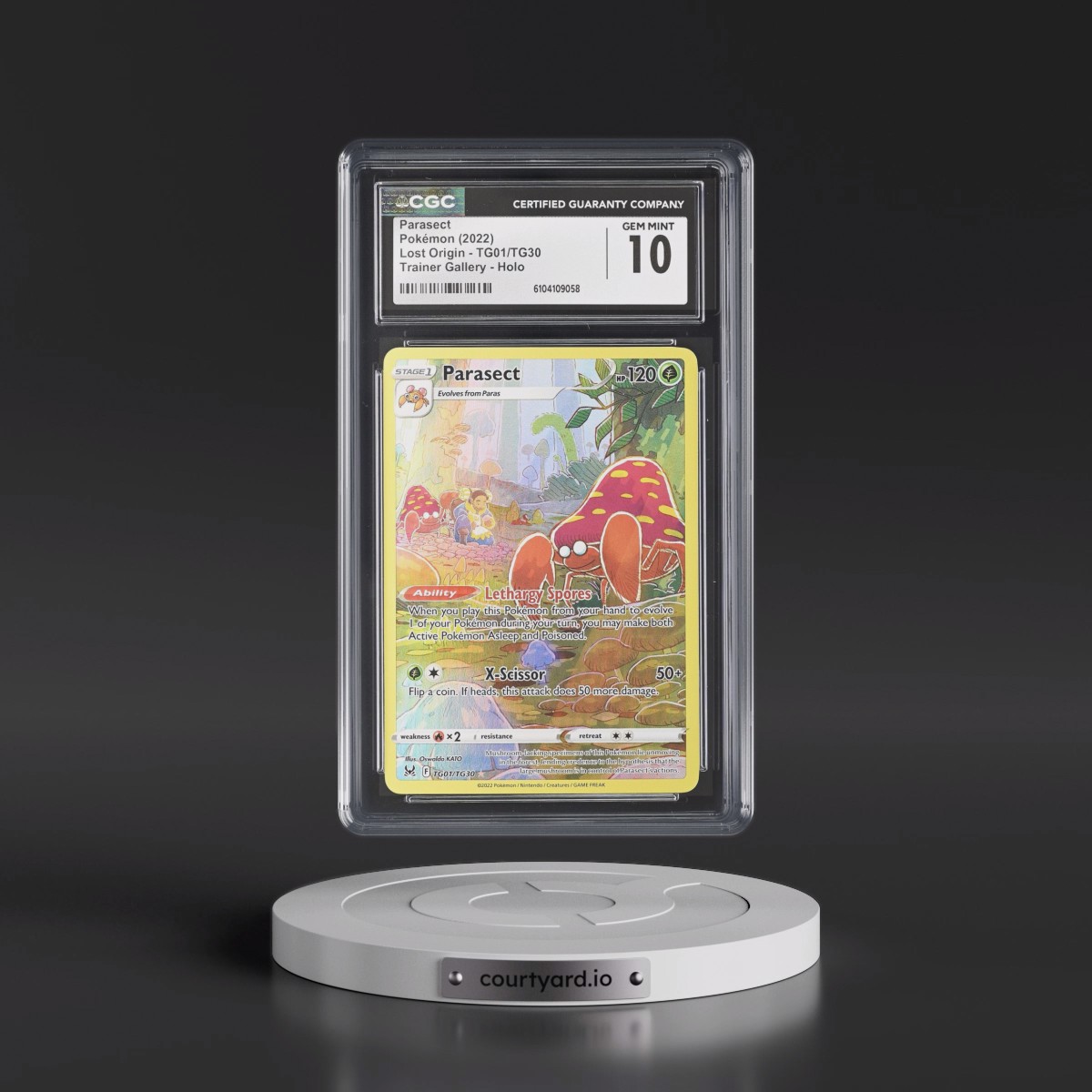 2022 Lost Origin #TG01/TG30 Parasect - Trainer Gallery Holo (CGC 10 GEM MINT)