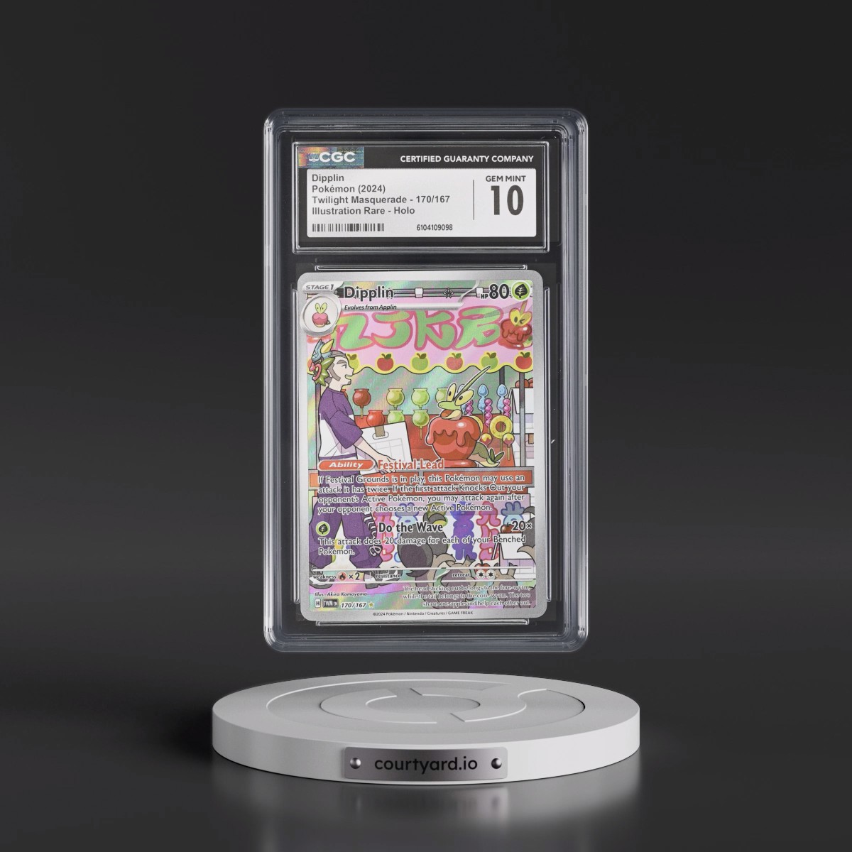 2024 Twilight Masquerade - TWM EN #170/167 Dipplin - Illustration Rare Holo (CGC 10 GEM MINT)