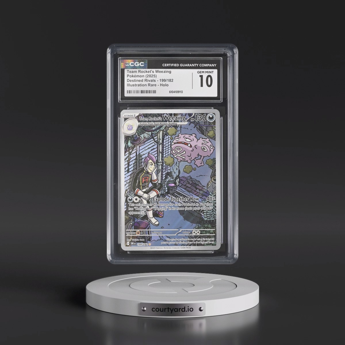 2025 Destined Rivals - DRI EN #199/182 Team Rocket's Weezing - Illustration Rare Holo (CGC 10 GEM MINT)