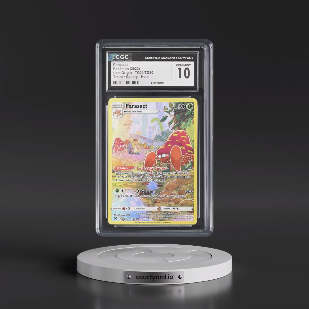 2022 Lost Origin #TG01/TG30 Parasect - Trainer Gallery Holo (CGC 10 GEM MINT)