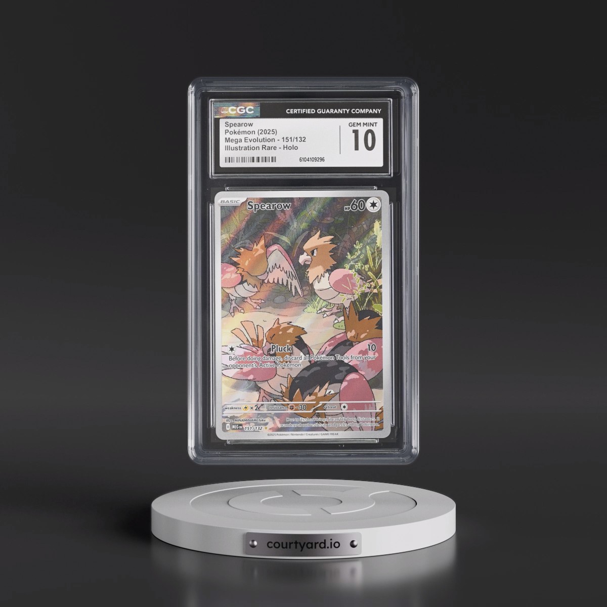 2025 Mega Evolution - MEG EN #151/132 Spearow - Illustration Rare Holo (CGC 10 GEM MINT)