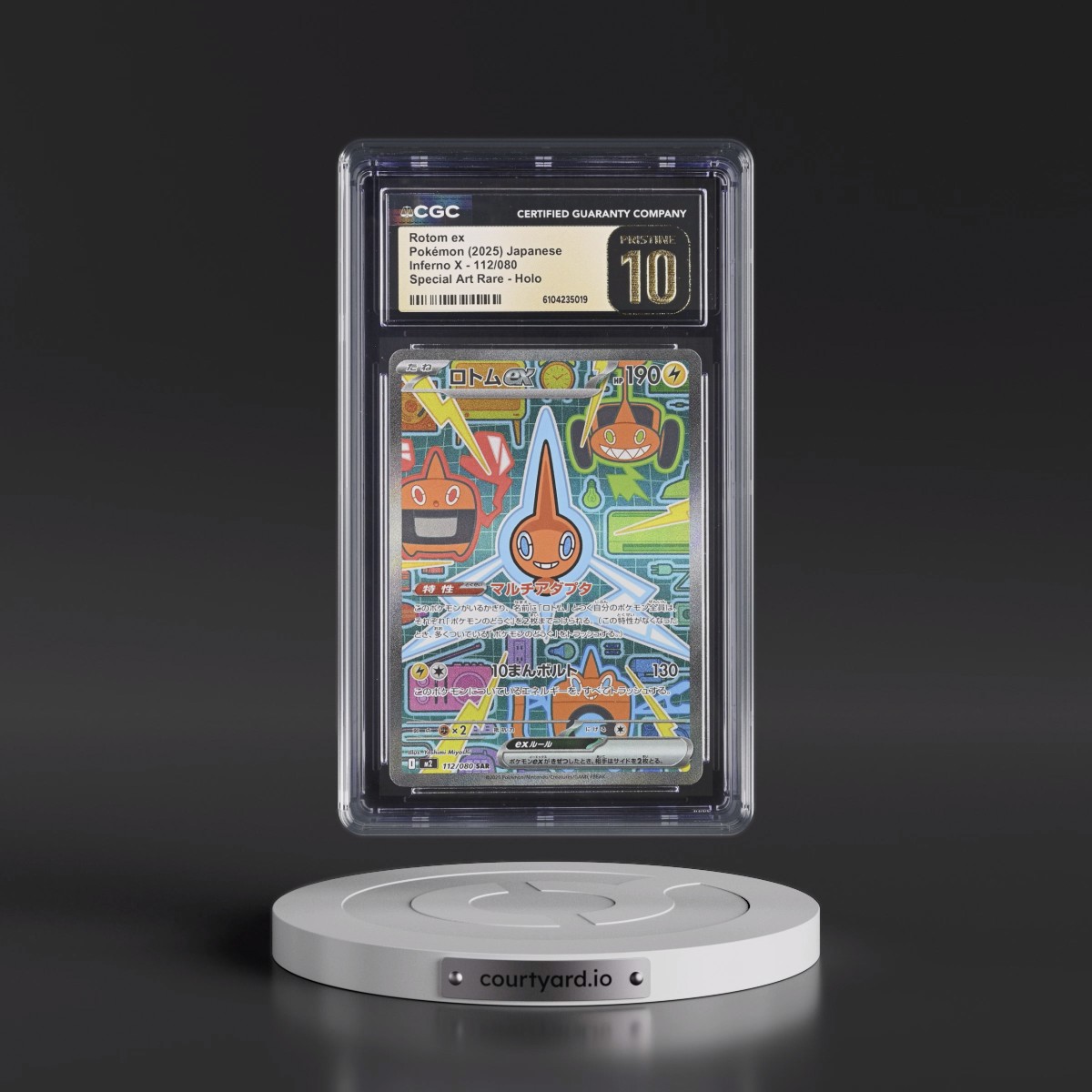 2025 Inferno X - M2 #112/080 Rotom ex - Special Art Rare Holo (CGC 10 PRISTINE)