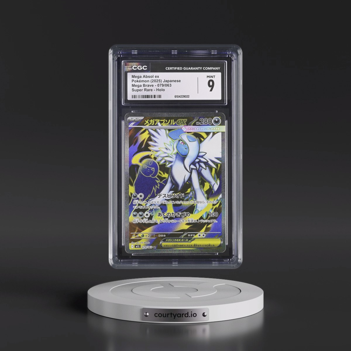 2025 Mega Brave - M1L #079/063 Mega Absol ex - Super Rare Holo (CGC 9 MINT)