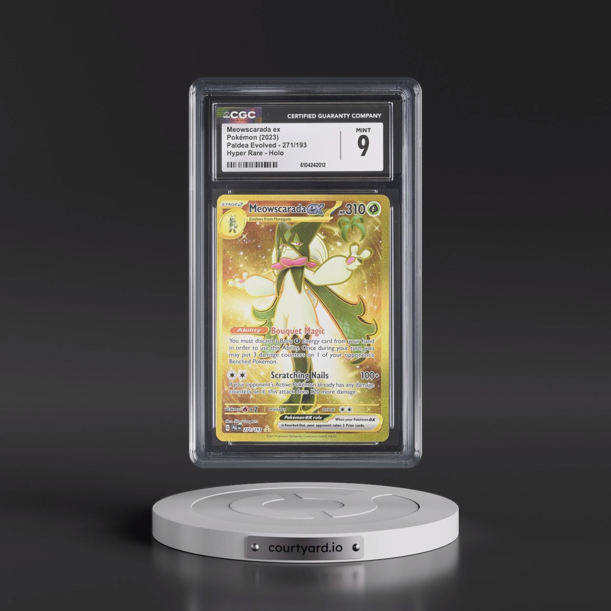2023 Paldea Evolved - PAL EN #271/193 Meowscarada ex - Hyper Rare Holo (CGC 9 MINT)