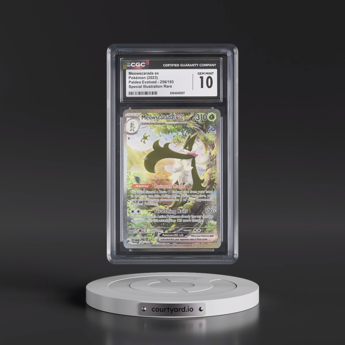2023 Paldea Evolved - PAL EN #256/193 Meowscarada ex - Special Illustration Rare (Holo) (CGC 10 GEM MINT)