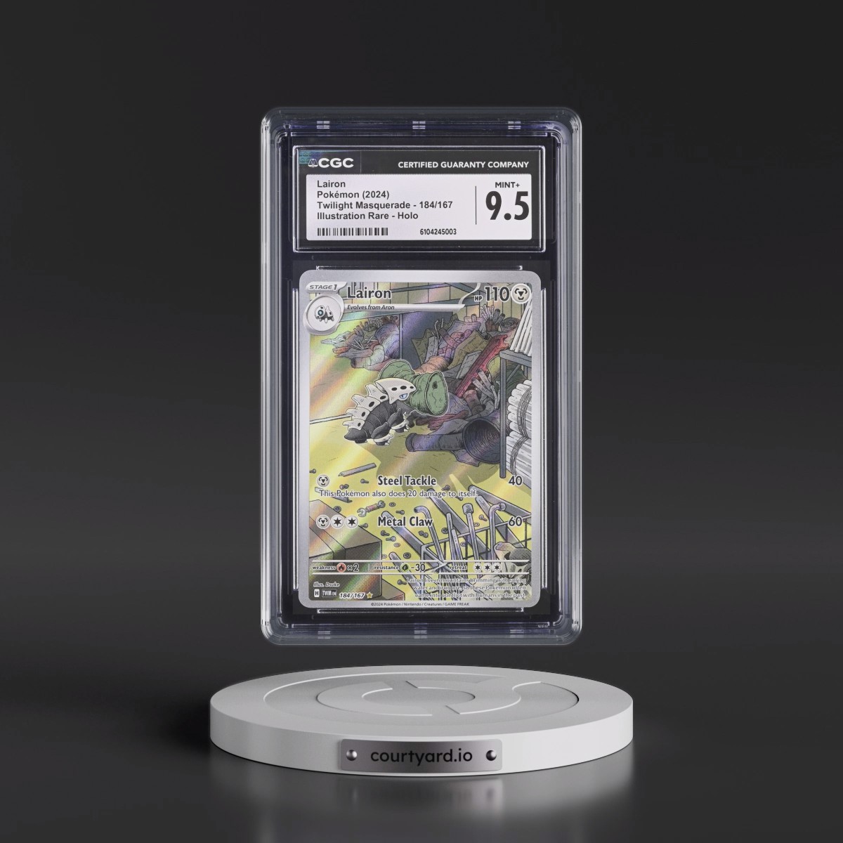 2024 Twilight Masquerade - TWM EN #184/167 Lairon - Illustration Rare Holo (CGC 9.5 MINT+)