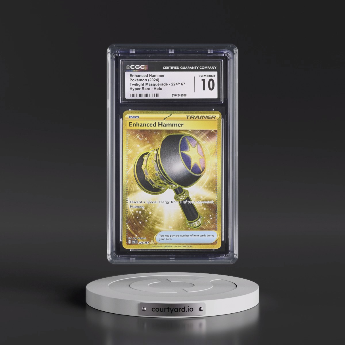 2024 Twilight Masquerade - TWM EN #224/167 Enhanced Hammer - Hyper Rare Holo (CGC 10 GEM MINT)