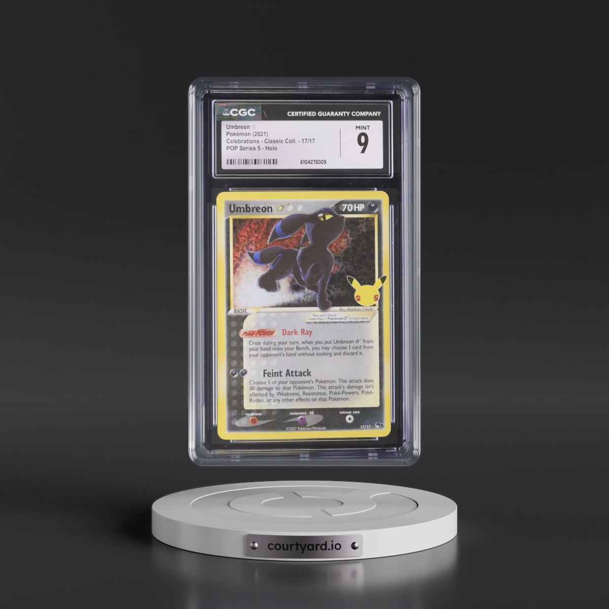2021 Celebrations - Classic Collection #17/17 Umbreon â?? - POP Series 5 Holo (CGC 9 MINT)