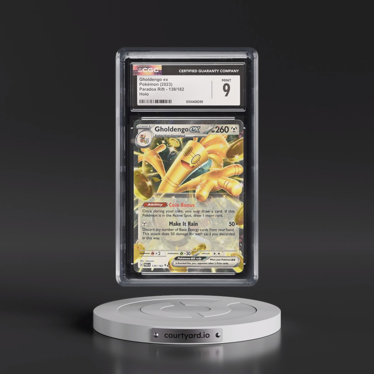 2023 Paradox Rift - PAR EN #139/182 Gholdengo ex - Holo (CGC 9 MINT)