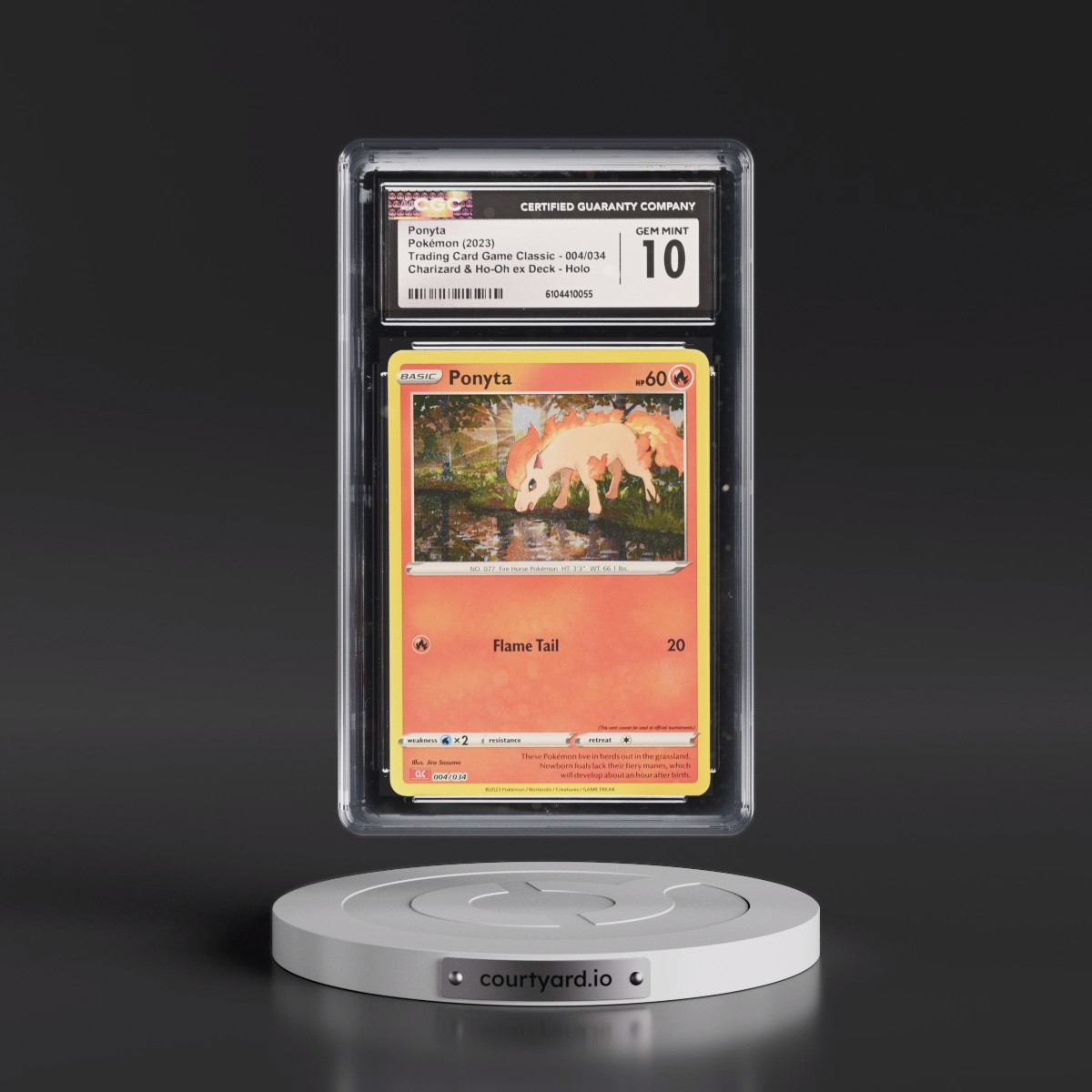 2023 Trading Card Game Classic - CLV, CLC, CLB #004/034 Ponyta - Charizard & Ho-Oh ex Deck - CLC Holo (CGC 10 GEM MINT)