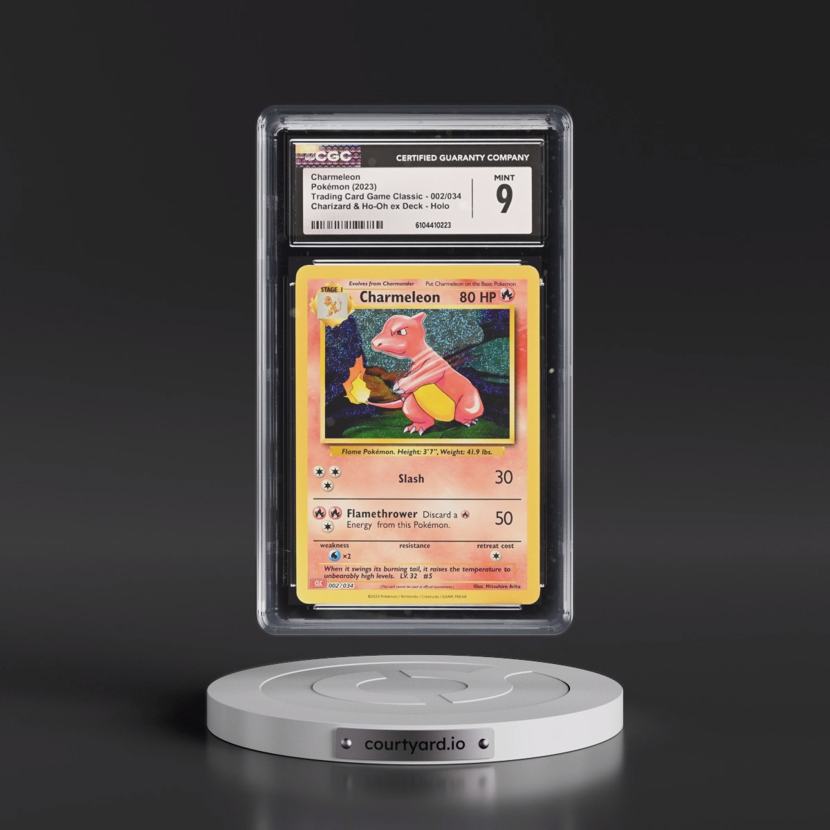 2023 Trading Card Game Classic - CLV, CLC, CLB #002/034 Charmeleon - Charizard & Ho-Oh ex Deck - CLC Holo (CGC 9 MINT)