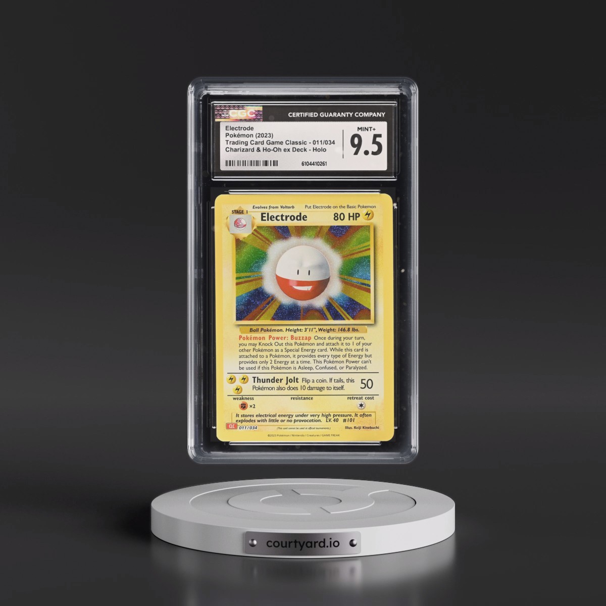 2023 Trading Card Game Classic - CLV, CLC, CLB #011/034 Electrode - Charizard & Ho-Oh ex Deck - CLC Holo (CGC 9.5 MINT+)