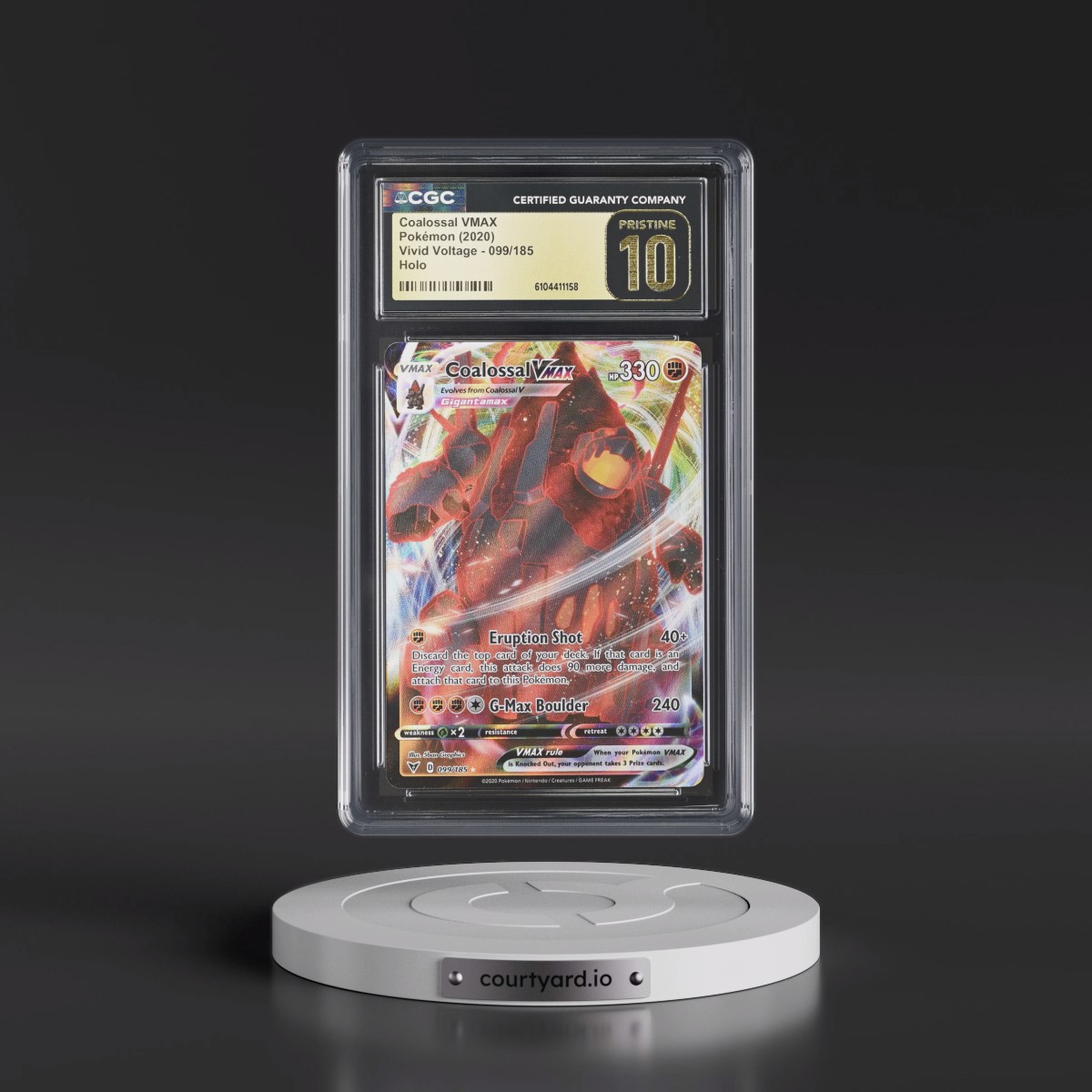 2020 Vivid Voltage #099/185 Coalossal VMAX - Holo (CGC 10 PRISTINE)
