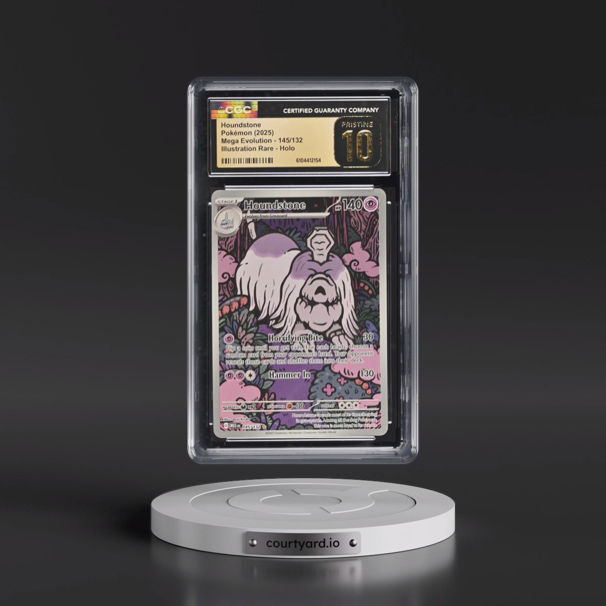 2025 Mega Evolution - MEG EN #145/132 Houndstone - Illustration Rare Holo (CGC 10 PRISTINE)