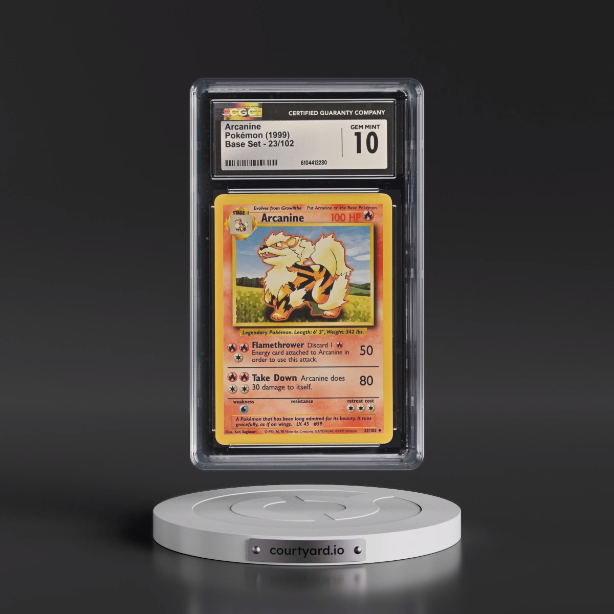 1999 Base Set #23/102 Arcanine (CGC 10 GEM MINT)