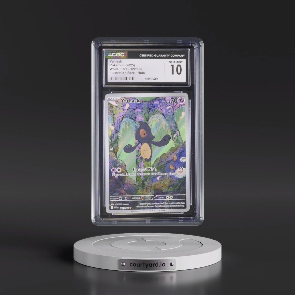 2025 White Flare - WHT EN #122/086 Yamask - Illustration Rare Holo (CGC 10 GEM MINT)