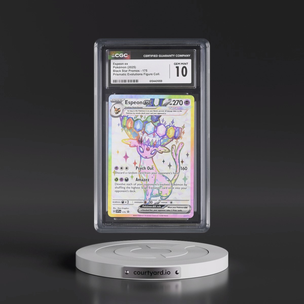 2023 Black Star Promos - Scarlet & Violet SVP EN #175 Espeon ex - Prismatic Evolutions Premium Figure Collection (Holo) (CGC 10 GEM MINT)