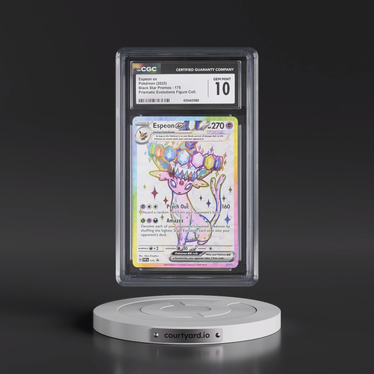 2023 Black Star Promos - Scarlet & Violet SVP EN #175 Espeon ex - Prismatic Evolutions Premium Figure Collection (Holo) (CGC 10 GEM MINT)