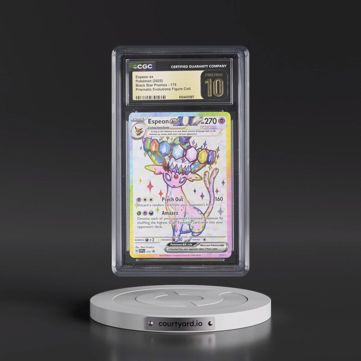 2023 Black Star Promos - Scarlet & Violet SVP EN #175 Espeon ex - Prismatic Evolutions Premium Figure Collection (Holo) (CGC 10 PRISTINE)