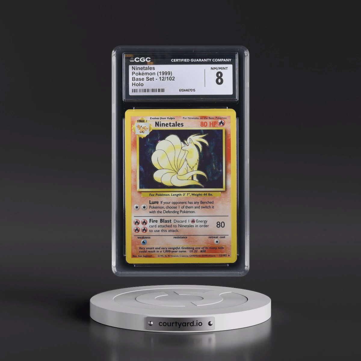 1999 Base Set #12/102 Ninetales - Holo (CGC 8 NM-MT)