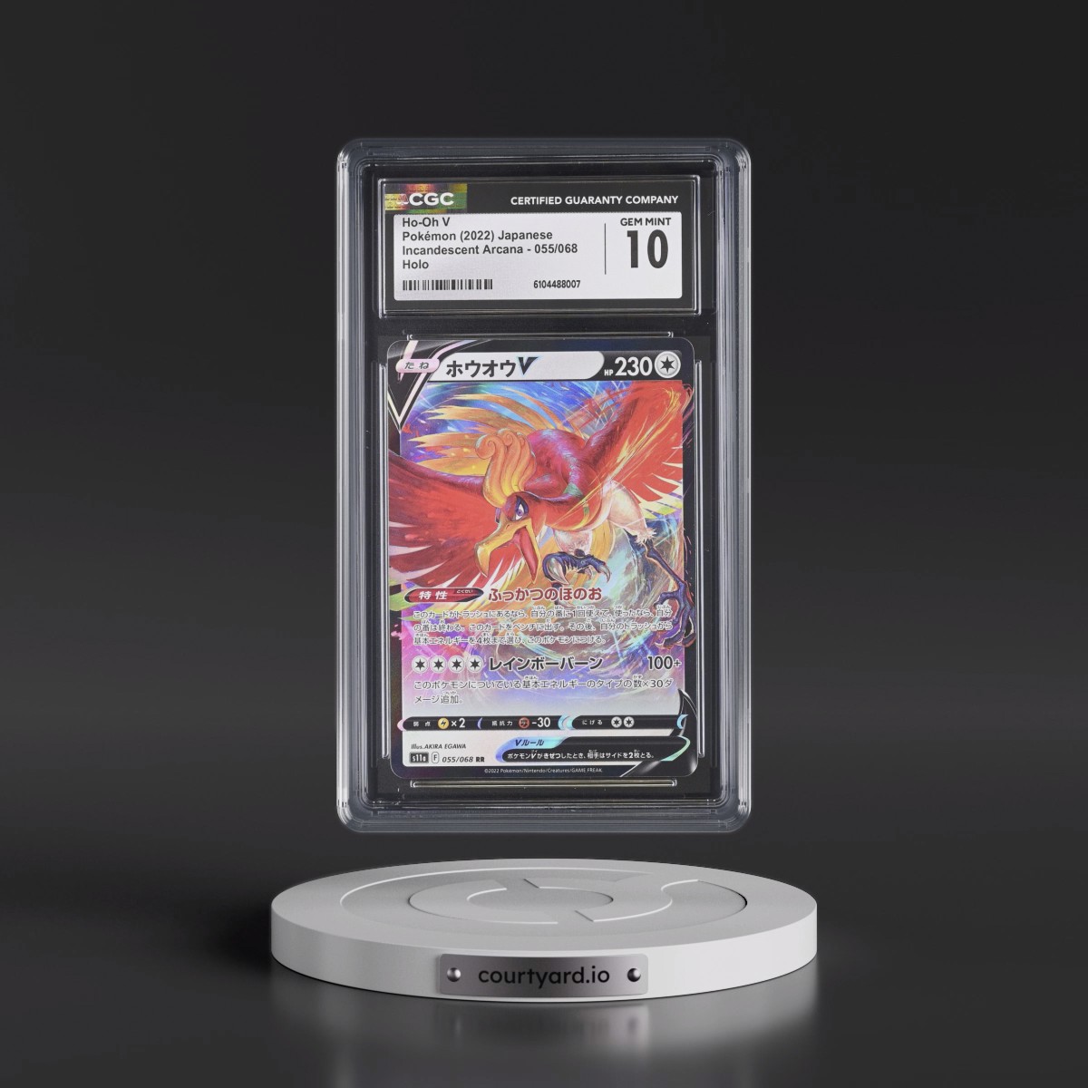 2022 Incandescent Arcana #055/068 Ho-Oh V - Holo (CGC 10 GEM MINT)