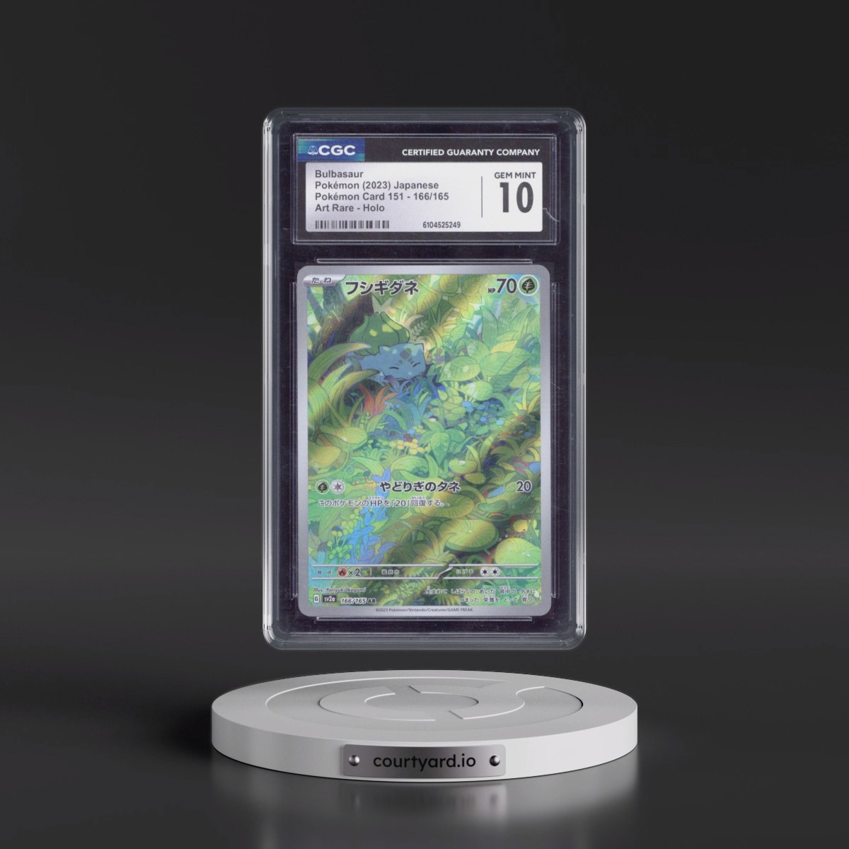 2023 Pokémon Card 151 #166/165 Bulbasaur - Art Rare Holo (CGC 10 GEM MINT)