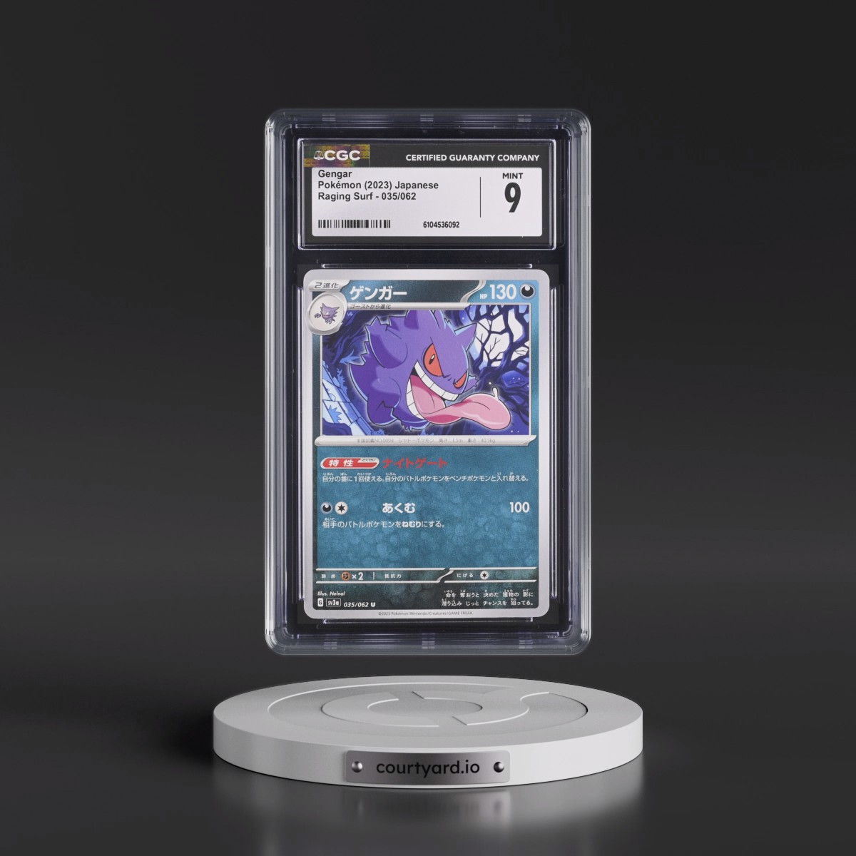 2023 Raging Surf #035/062 Gengar (CGC 9 MINT)