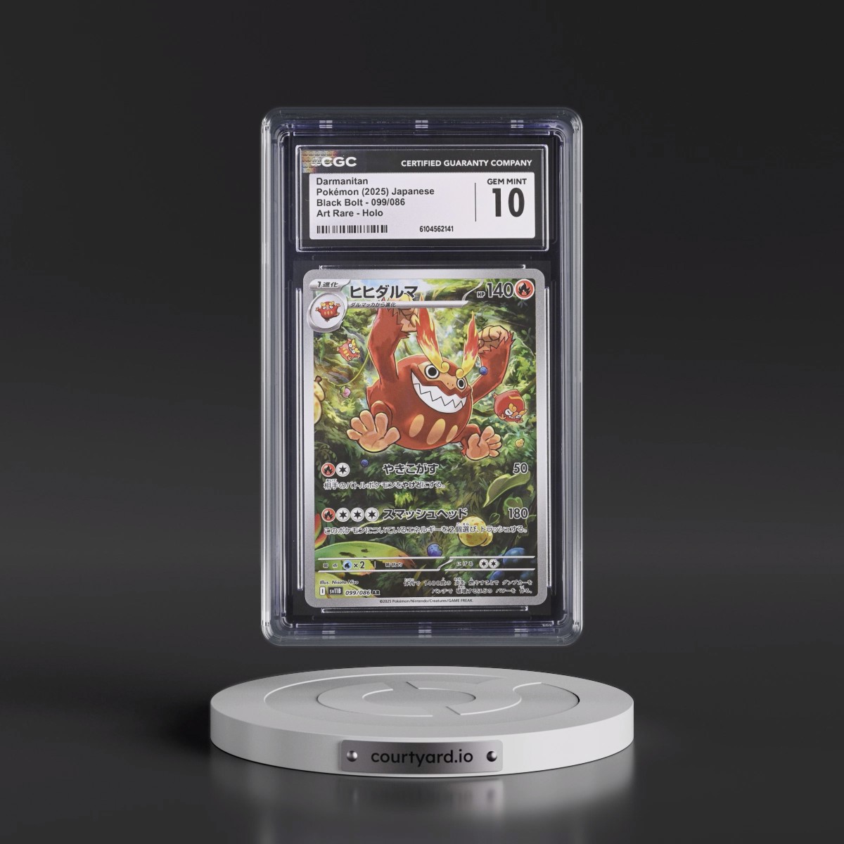 2025 Black Bolt - sv11B #099/086 Darmanitan - Art Rare Holo (CGC 10 GEM MINT)