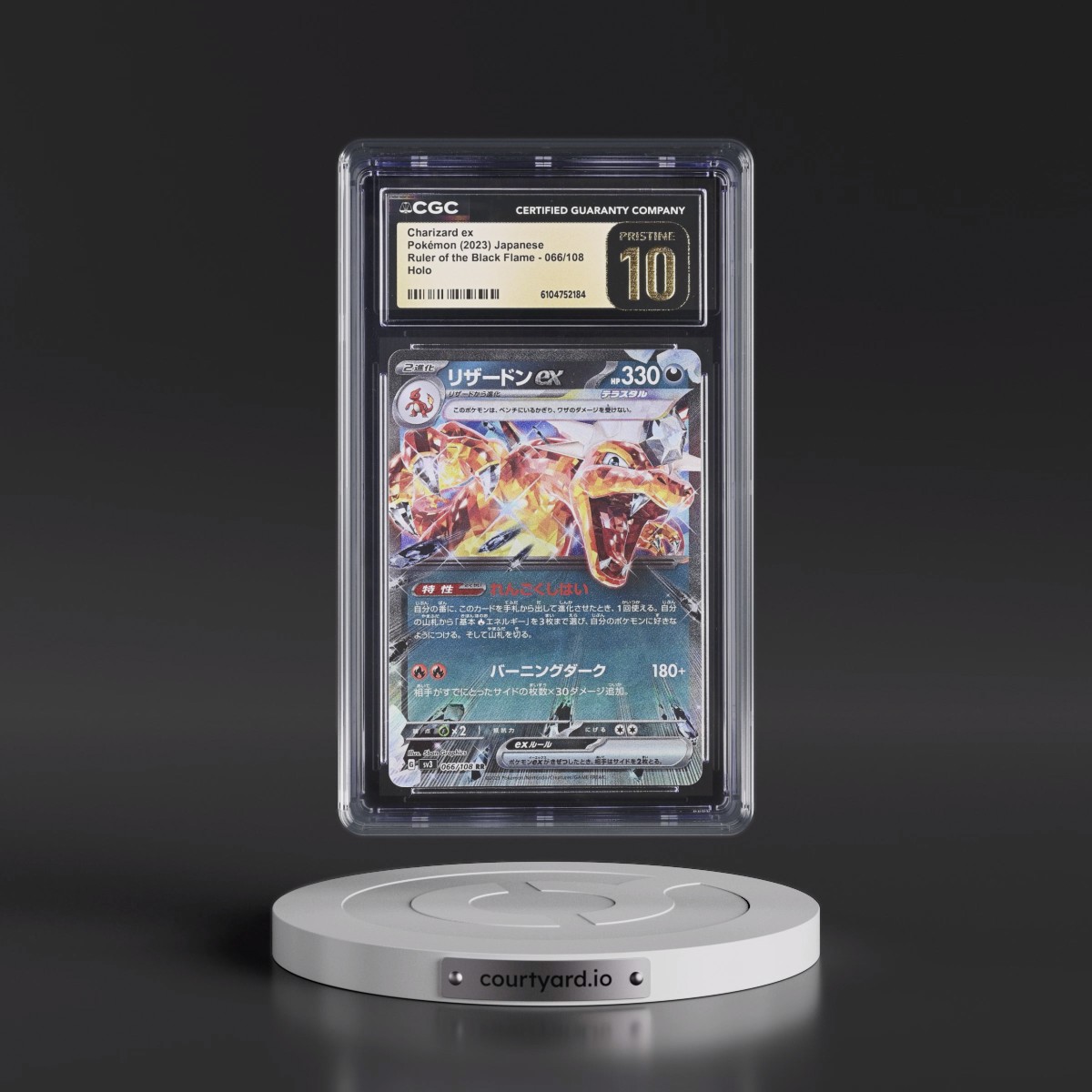 2023 Ruler of the Black Flame #066/108 Charizard ex - Holo (CGC 10 PRISTINE)