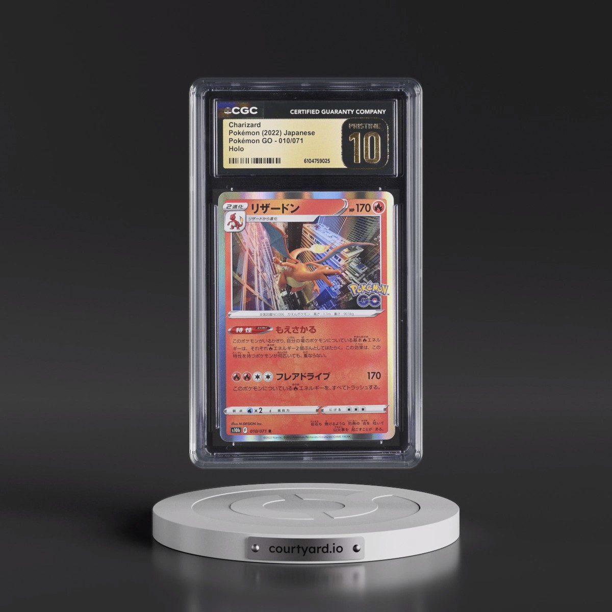 2022 Pokémon GO #010/071 Charizard - Holo (CGC 10 PRISTINE)