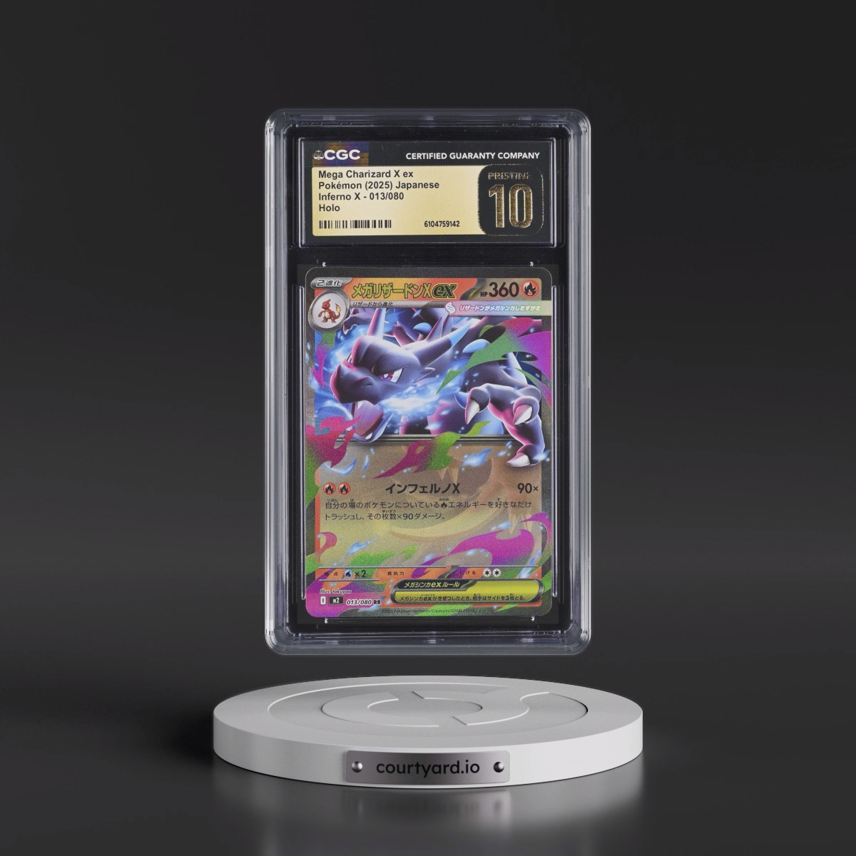 2025 Inferno X - M2 #013/080 Mega Charizard X ex - Holo (CGC 10 PRISTINE)