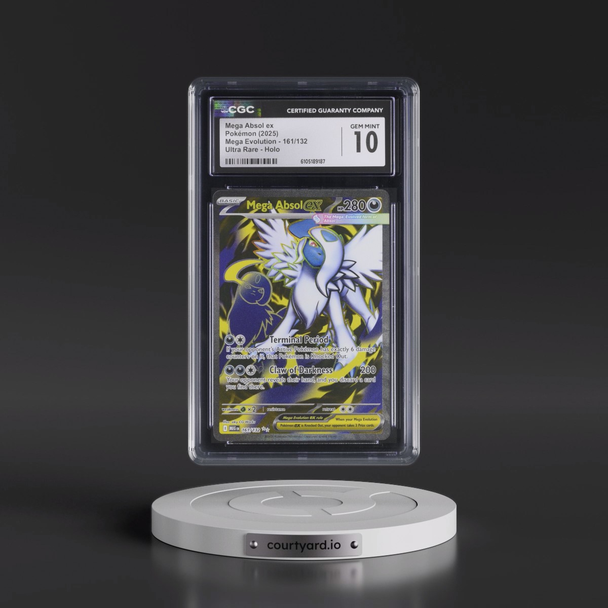 2025 Mega Evolution - MEG EN #161/132 Mega Absol ex - Ultra Rare Holo (CGC 10 GEM MINT)