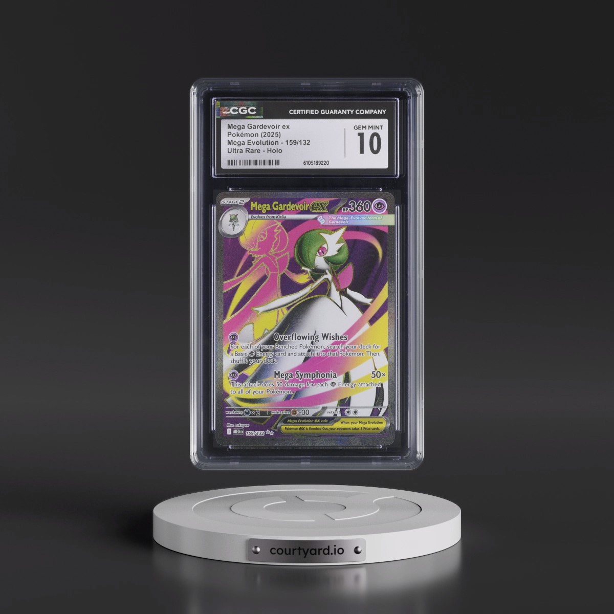 2025 Mega Evolution - MEG EN #159/132 Mega Gardevoir ex - Ultra Rare Holo (CGC 10 GEM MINT)
